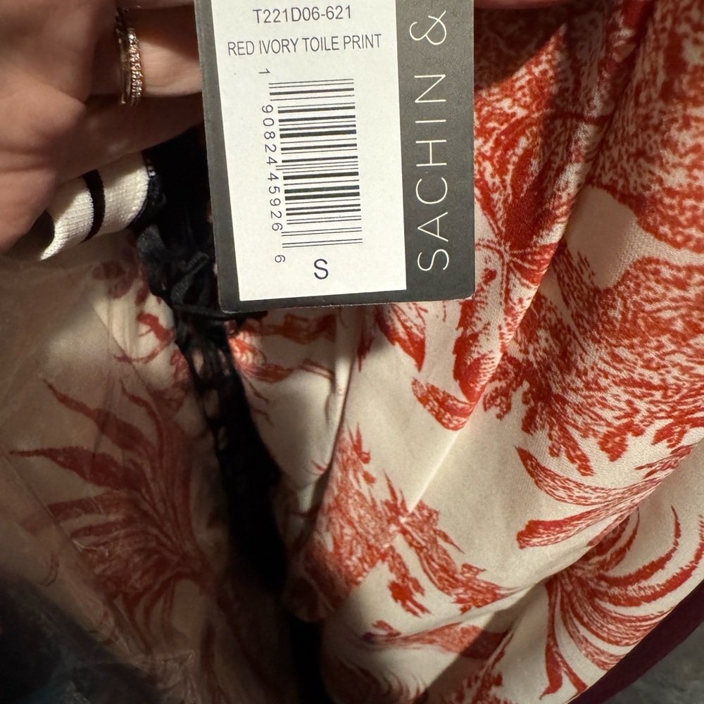 Sachin + Babi Katie One-Shoulder Dress in Cream and Rust Sizes XS and S NWT - Picture 6 of 8